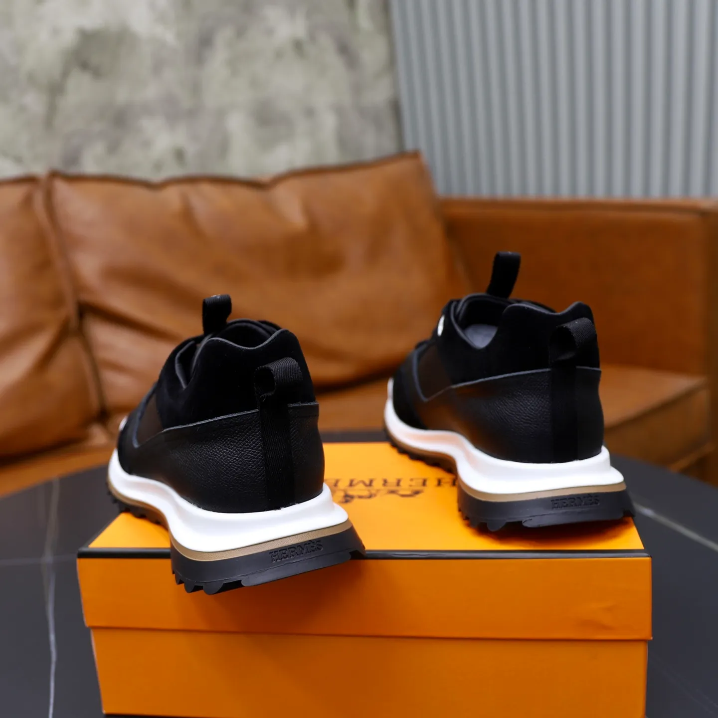 Men's shoes: 462💰🎬【Hermès】Official website synchronization Counter quality French Paris catwalk style Simple and classic Imported original fabric Original outsole Size (size): 38-44